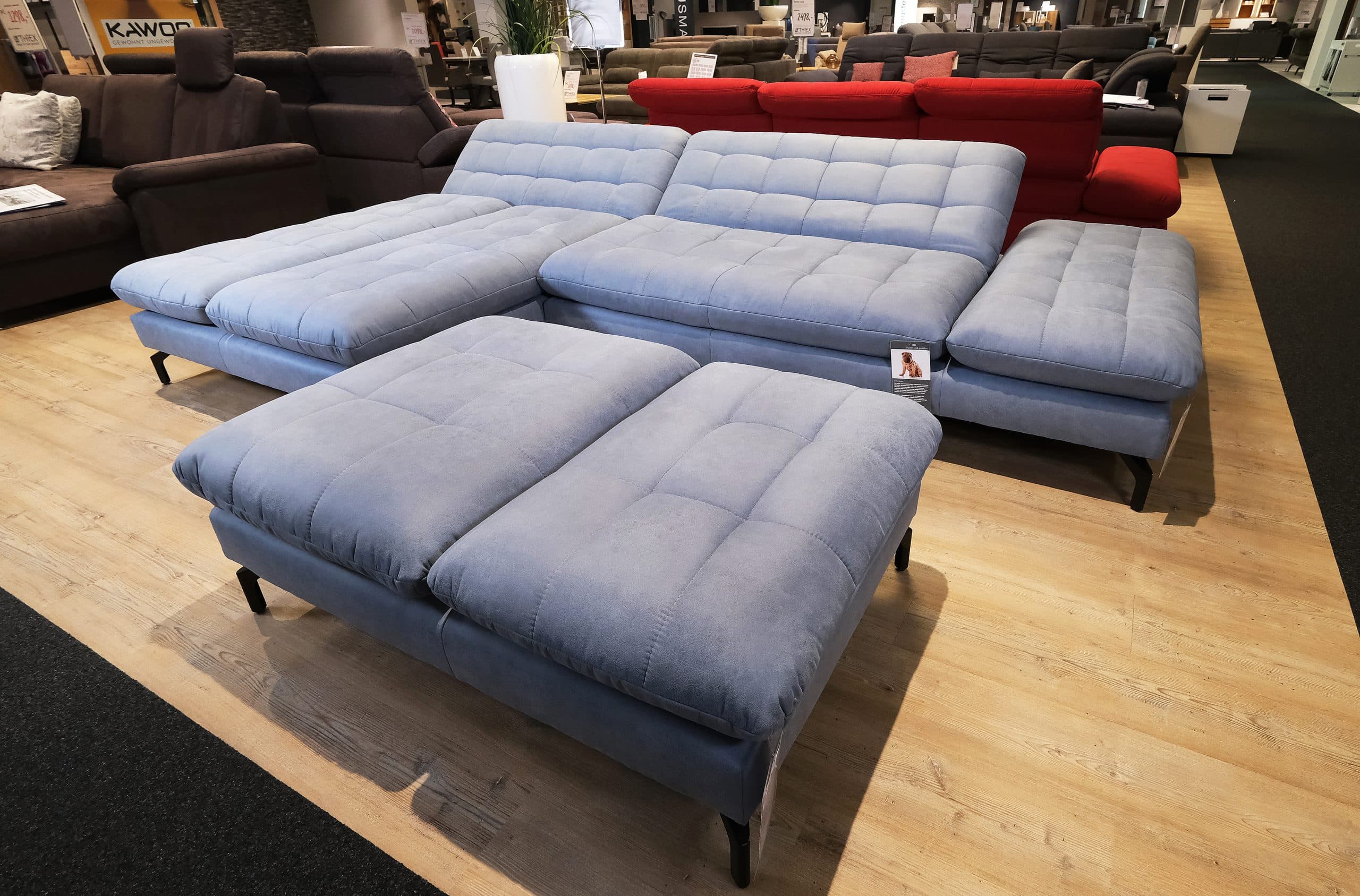 Polstergarnitur variabel graue Polstergarnitur Couch , mehrere Teile , Austelllung , Thiex