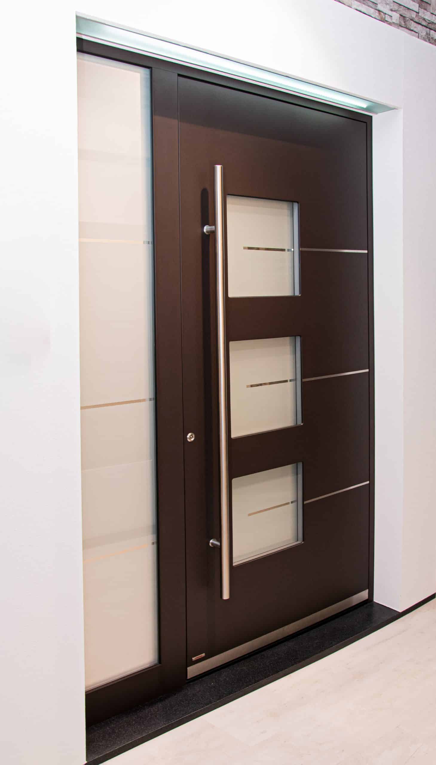Aluminium Haustür Modell8450 Abverkauf, Sonderpreis, Ausstellungspreis, Thiex., Schreinerei, Schreinermeister