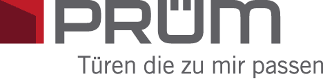 PRÜM-Logo mit dem Text Türen die zu mir passen darunter.