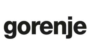 Das Wort gorenje in fetten, schwarzen Kleinbuchstaben auf weißem Hintergrund.